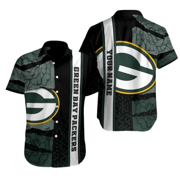 Green Bay Packers Button Shirt Summer Holiday Gift For Sports Enthusiast AZCBS310