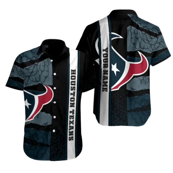 Houston Texans Button Shirt Summer Holiday Gift For Sports Enthusiast AZCBS311