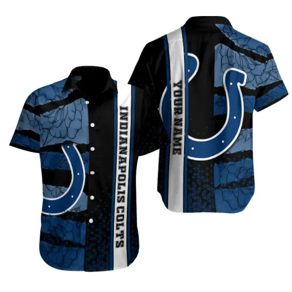 Indianapolis Colts Button Shirt Summer Holiday Gift For Sports Enthusiast AZCBS312