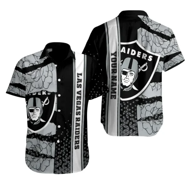 Las Vegas Raiders Button Shirt Summer Holiday Gift For Sports Enthusiast AZCBS315