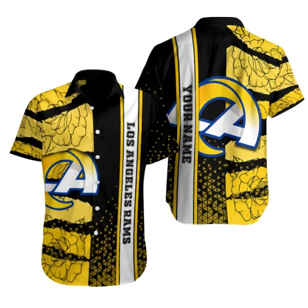 Los Angeles Rams Button Shirt Summer Holiday Gift For Sports Enthusiast AZCBS317