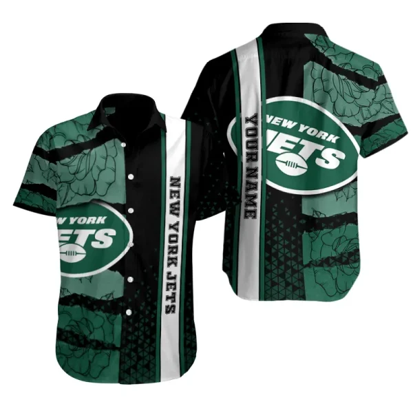 New York Jets Button Shirt Summer Holiday Gift For Sports Enthusiast AZCBS323