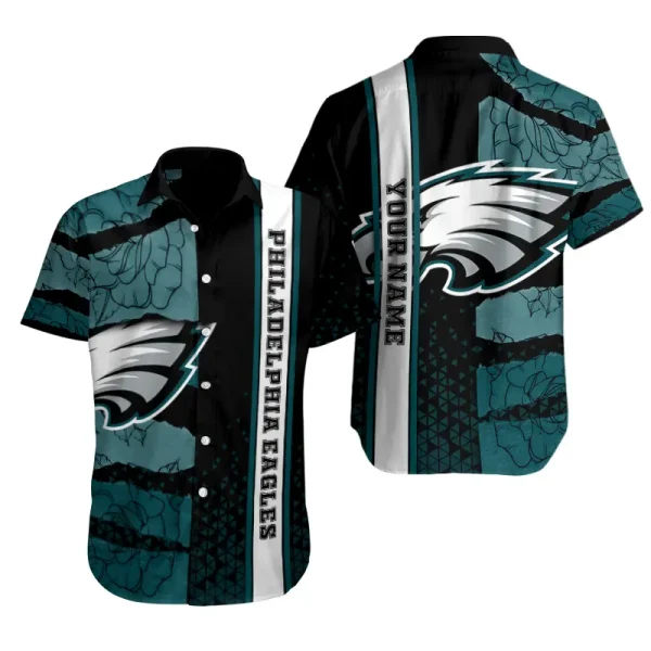 Philadelphia Eagles Button Shirt Summer Holiday Gift For Sports Enthusiast AZCBS324