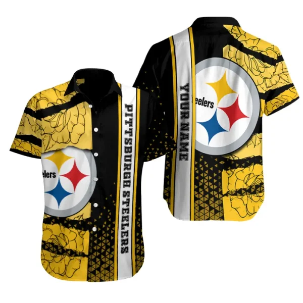 Pittsburgh Steelers Button Shirt Summer Holiday Gift For Sports Enthusiast AZCBS325