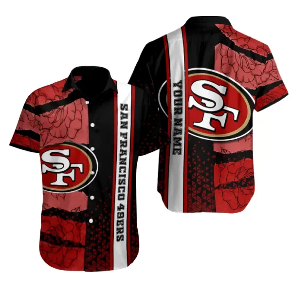 San Francisco 49ers Button Shirt Summer Holiday Gift For Sports Enthusiast AZCBS326