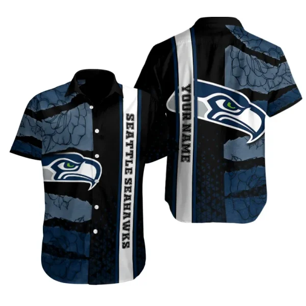 Seattle Seahawks Button Shirt Summer Holiday Gift For Sports Enthusiast AZCBS327