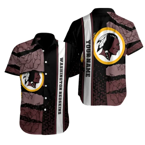 Washington Redskins Button Shirt Summer Holiday Gift For Sports Enthusiast AZCBS331