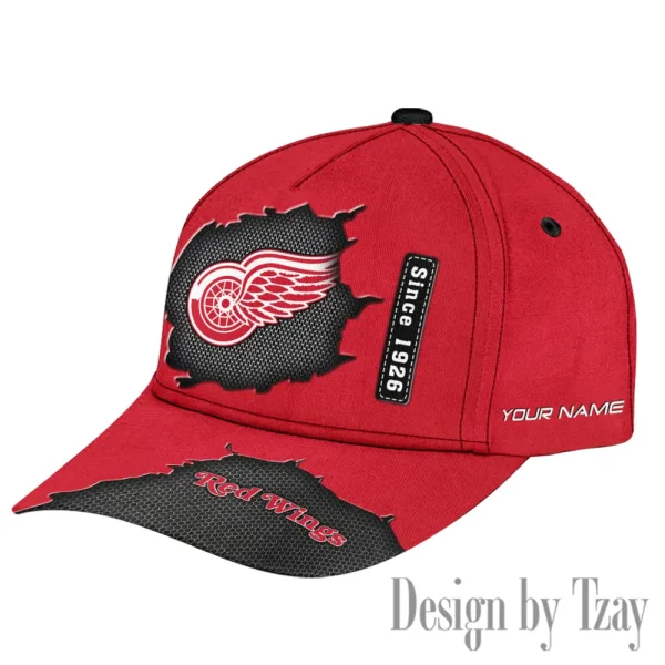 Detroit Red Wings Men Baseball Hat Style 2025 AZCCAP799