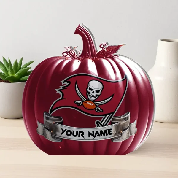 Tampa Bay Buccaneers NFL Personalized Halloween Acrylic Block Plaque For Fan - Limited Edition SPTFTAB093