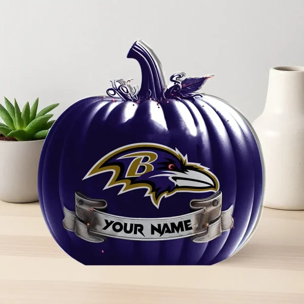 Baltimore Ravens NFL Personalized Halloween Acrylic Block Plaque For Fan - Limited Edition SPTFTAB094