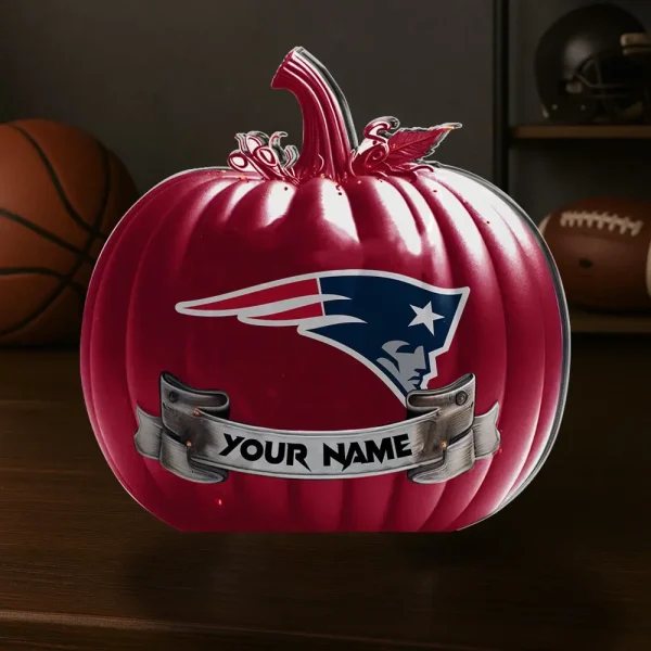 New England Patriots NFL Personalized Halloween Acrylic Block Plaque For Fan - Limited Edition SPTFTAB095 - Image 2
