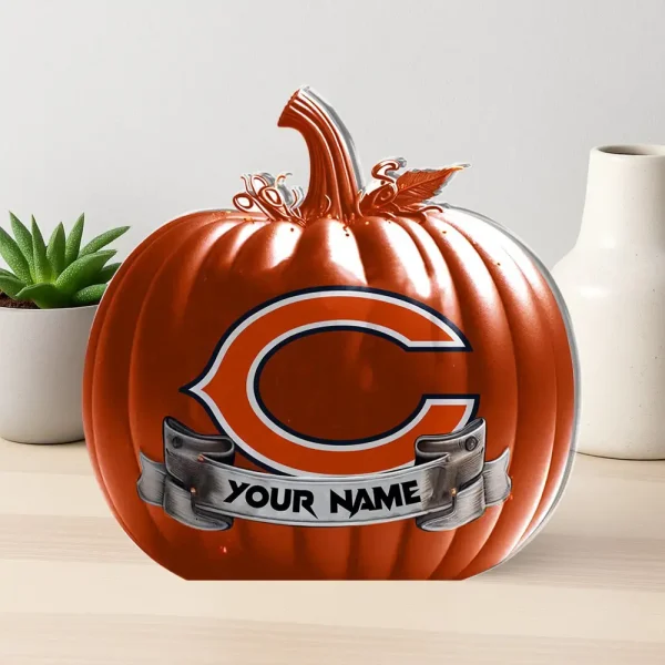 Chicago Bears NFL Personalized Halloween Acrylic Block Plaque For Fan - Limited Edition SPTFTAB096