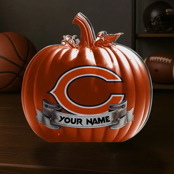 Chicago Bears NFL Personalized Halloween Acrylic Block Plaque For Fan - Limited Edition SPTFTAB096 - Image 2