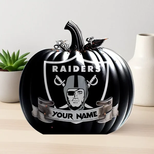 Las Vegas Raiders NFL Personalized Halloween Acrylic Block Plaque For Fan - Limited Edition SPTFTAB097