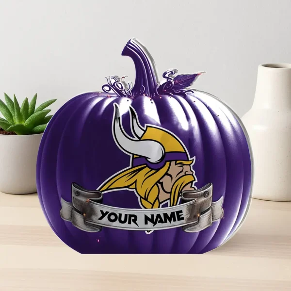 Minnesota Vikings NFL Personalized Halloween Acrylic Block Plaque For Fan - Limited Edition SPTFTAB099