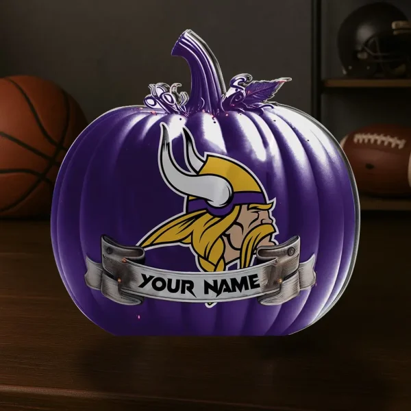 Minnesota Vikings NFL Personalized Halloween Acrylic Block Plaque For Fan - Limited Edition SPTFTAB099 - Image 2