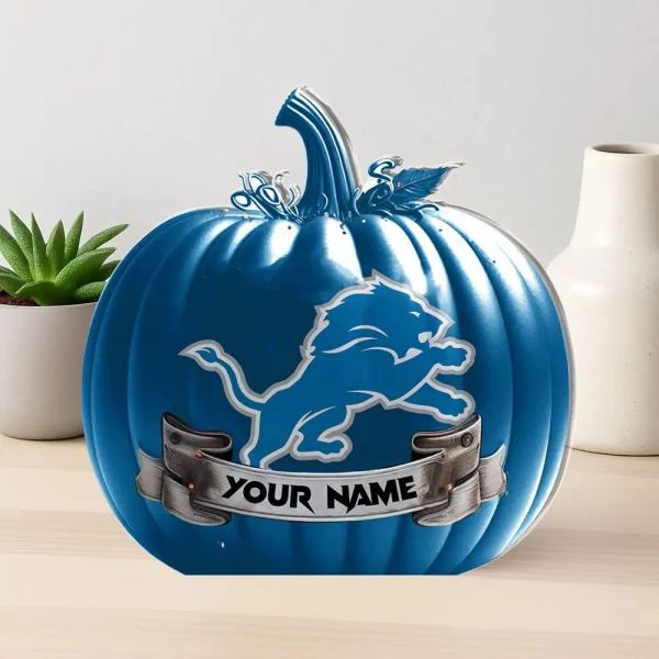 Detroit Lions NFL Personalized Halloween Acrylic Block Plaque For Fan - Limited Edition SPTFTAB105