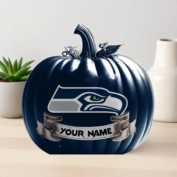 Seattle Seahawks NFL Personalized Halloween Acrylic Block Plaque For Fan - Limited Edition SPTFTAB109