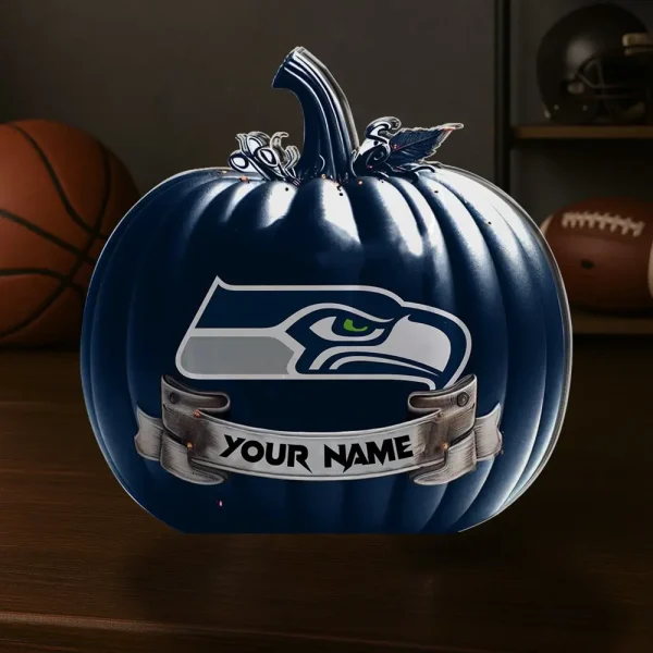 Seattle Seahawks NFL Personalized Halloween Acrylic Block Plaque For Fan - Limited Edition SPTFTAB109 - Image 2