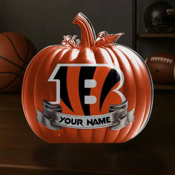 Cincinnati Bengals NFL Personalized Halloween Acrylic Block Plaque For Fan - Limited Edition SPTFTAB114 - Image 2