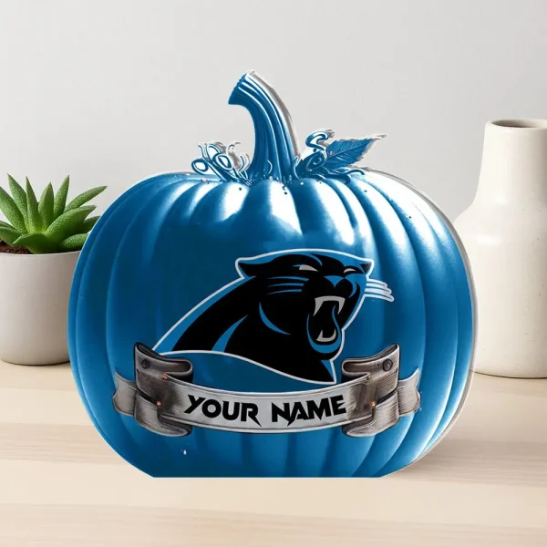 Carolina Panthers NFL Personalized Halloween Acrylic Block Plaque For Fan - Limited Edition SPTFTAB116