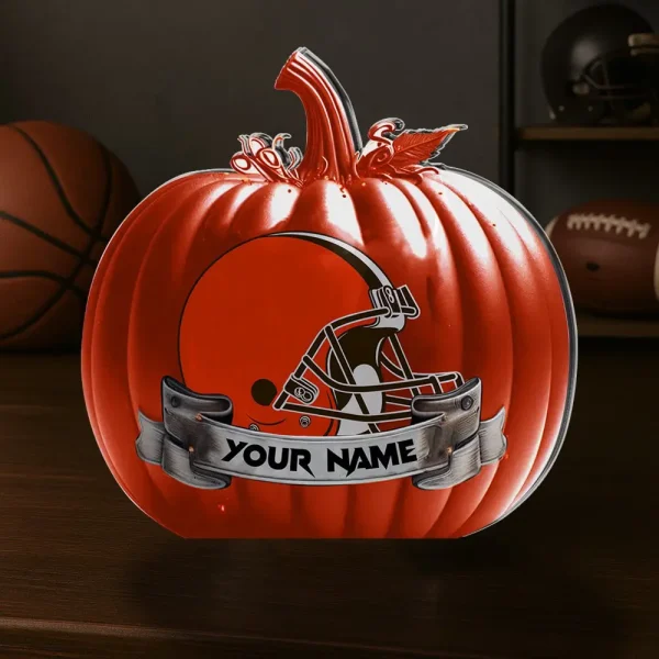 Cleveland Browns NFL Personalized Halloween Acrylic Block Plaque For Fan - Limited Edition SPTFTAB118 - Image 2
