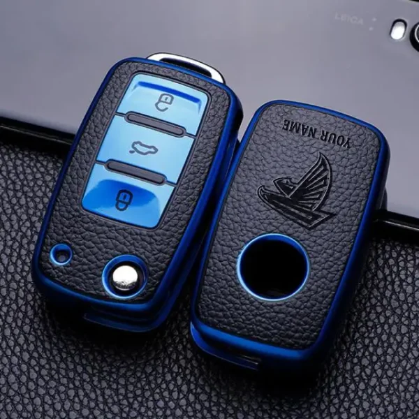 Atlanta Falcons Leather Car Key Case Car Key Full Cover Protection SPTLCKC002