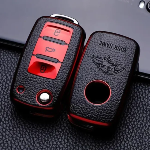 Baltimore Ravens Leather Car Key Case Car Key Full Cover Protection SPTLCKC003 - Image 3