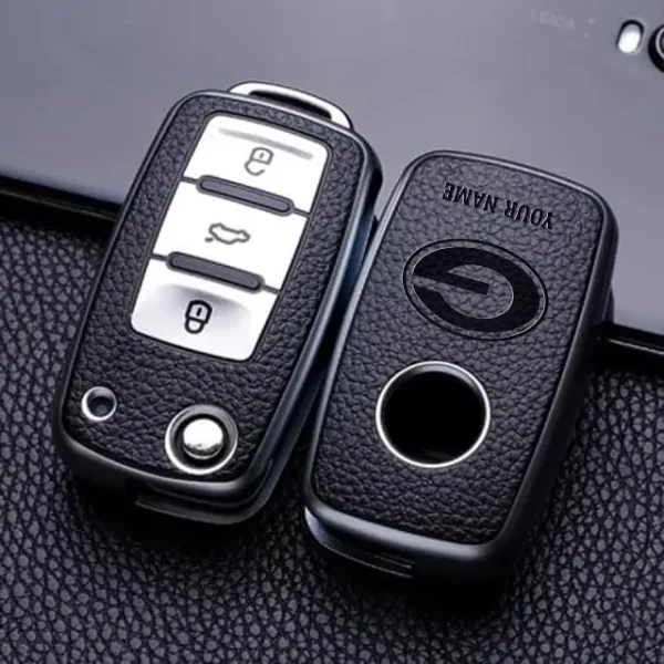 Green Bay Packers Leather Car Key Case Car Key Full Cover Protection SPTLCKC012