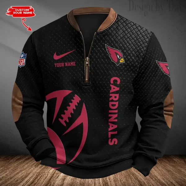 Arizona Cardinals Men's Vintage Zipper Stand Collar Sweatshirt S9MPZNS206