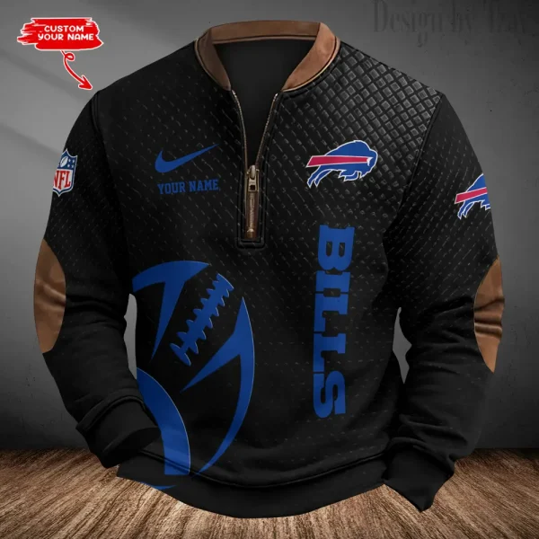 Buffalo Bills Men's Vintage Zipper Stand Collar Sweatshirt S9MPZNS209