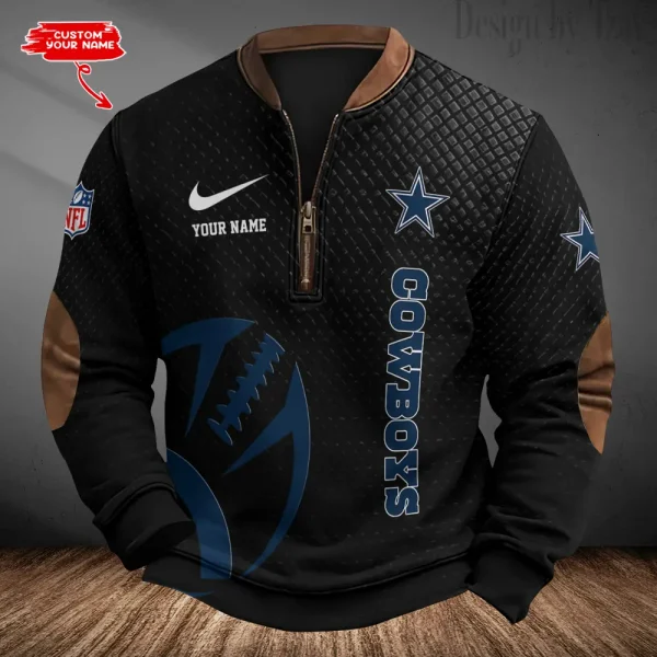 Dallas Cowboys Men's Vintage Zipper Stand Collar Sweatshirt S9MPZNS214