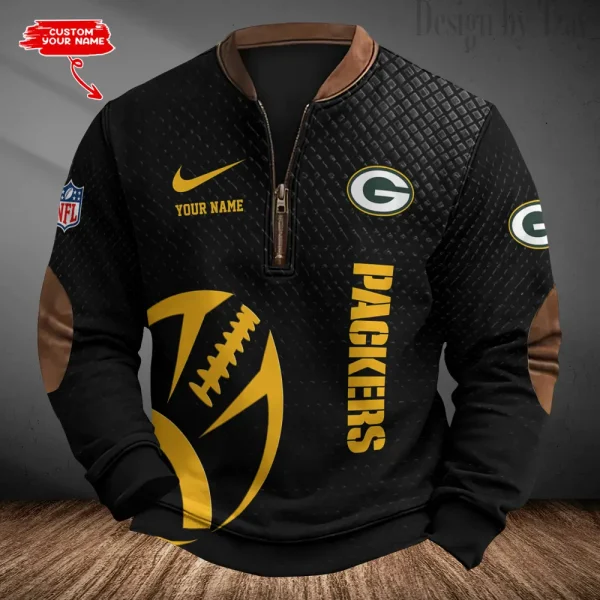 Green Bay Packers Men's Vintage Zipper Stand Collar Sweatshirt S9MPZNS217