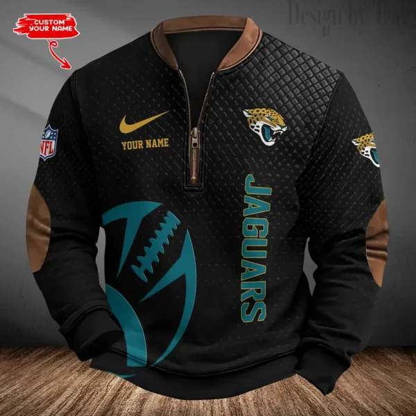 Jacksonville Jaguars Men's Vintage Zipper Stand Collar Sweatshirt S9MPZNS220