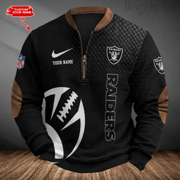 Las Vegas Raiders Men's Vintage Zipper Stand Collar Sweatshirt S9MPZNS222