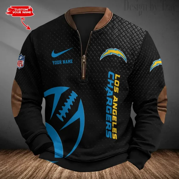 Los Angeles Chargers Men's Vintage Zipper Stand Collar Sweatshirt S9MPZNS223