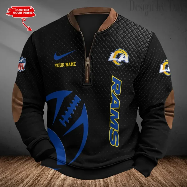 Los Angeles Rams Men's Vintage Zipper Stand Collar Sweatshirt S9MPZNS224