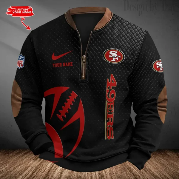 San Francisco 49ers Men's Vintage Zipper Stand Collar Sweatshirt S9MPZNS233