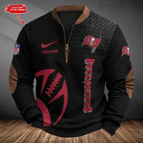 Tampa Bay Buccaneers Men's Vintage Zipper Stand Collar Sweatshirt S9MPZNS235