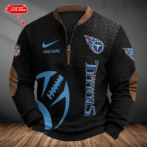 Tennessee Titans Men's Vintage Zipper Stand Collar Sweatshirt S9MPZNS236