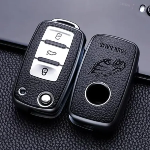Philadelphia Eagles Leather Car Key Case Car Key Full Cover Protection SPTLCKC026
