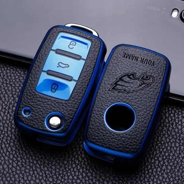 Philadelphia Eagles Leather Car Key Case Car Key Full Cover Protection SPTLCKC026 - Image 2