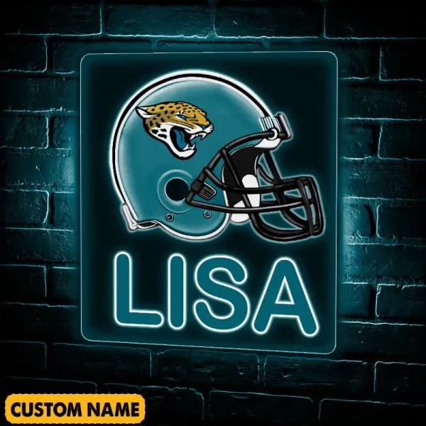 Jacksonville Jaguars NFL Team Acrylic Wall Led Sign Color Change Custom Any Name Gift For Fan SPTCAWLS033