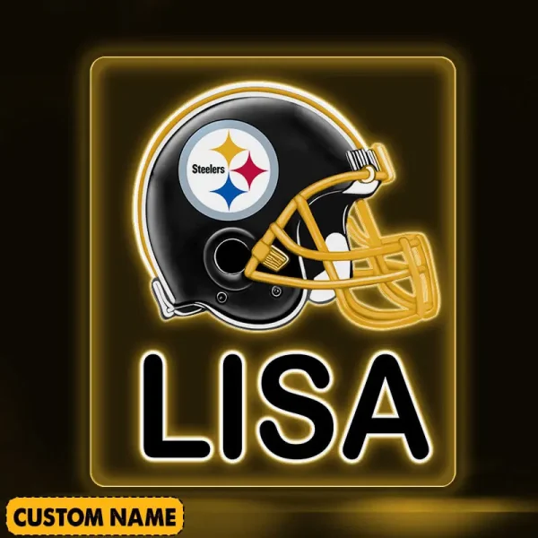 Pittsburgh Steelers NFL Team Acrylic Wall Led Sign Color Change Custom Any Name Gift For Fan SPTCAWLS034 - Image 2