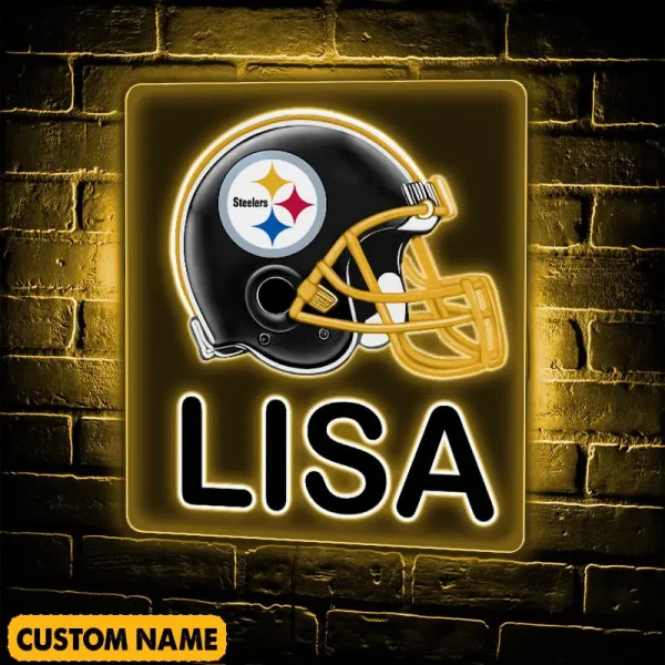 Pittsburgh Steelers NFL Team Acrylic Wall Led Sign Color Change Custom Any Name Gift For Fan SPTCAWLS034 - Image 3