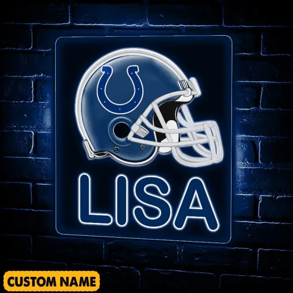 Indianapolis Colts NFL Team Acrylic Wall Led Sign Color Change Custom Any Name Gift For Fan SPTCAWLS035