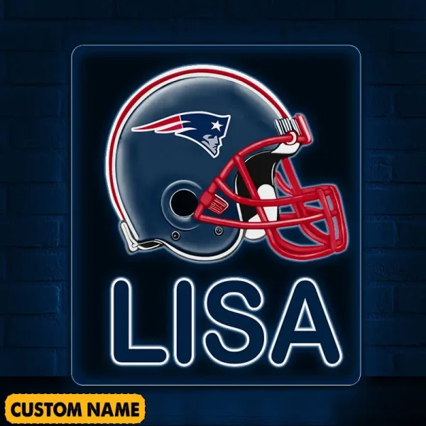 New England Patriots NFL Team Acrylic Wall Led Sign Color Change Custom Any Name Gift For Fan SPTCAWLS036 - Image 2