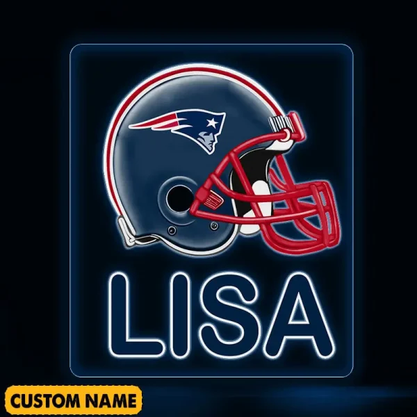 New England Patriots NFL Team Acrylic Wall Led Sign Color Change Custom Any Name Gift For Fan SPTCAWLS036 - Image 3