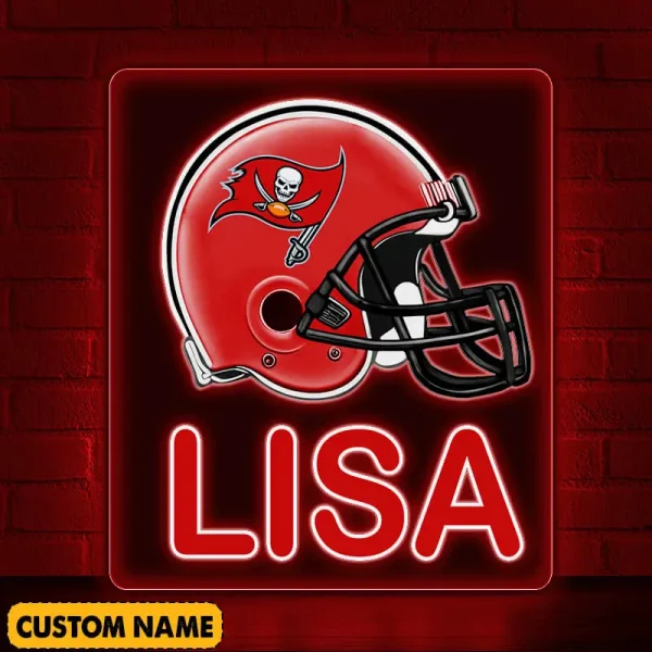 Tampa Bay Buccaneers NFL Team Acrylic Wall Led Sign Color Change Custom Any Name Gift For Fan SPTCAWLS038