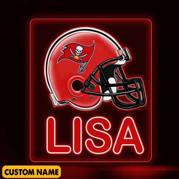 Tampa Bay Buccaneers NFL Team Acrylic Wall Led Sign Color Change Custom Any Name Gift For Fan SPTCAWLS038 - Image 2